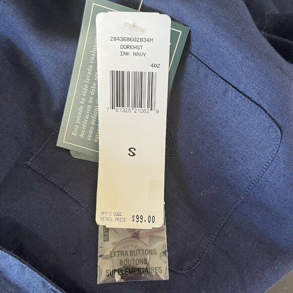 Lauren Ralph Lauren Linen Jacket Womens Blue Small Front Button Pockets New - Picture 6 of 9